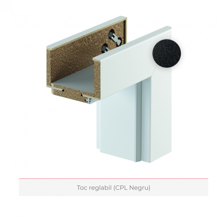 Usa PORTA PORTA GLASS CU STICLA MATA + TOC PORTA SYSTEM GK CPL NEGRU [3]