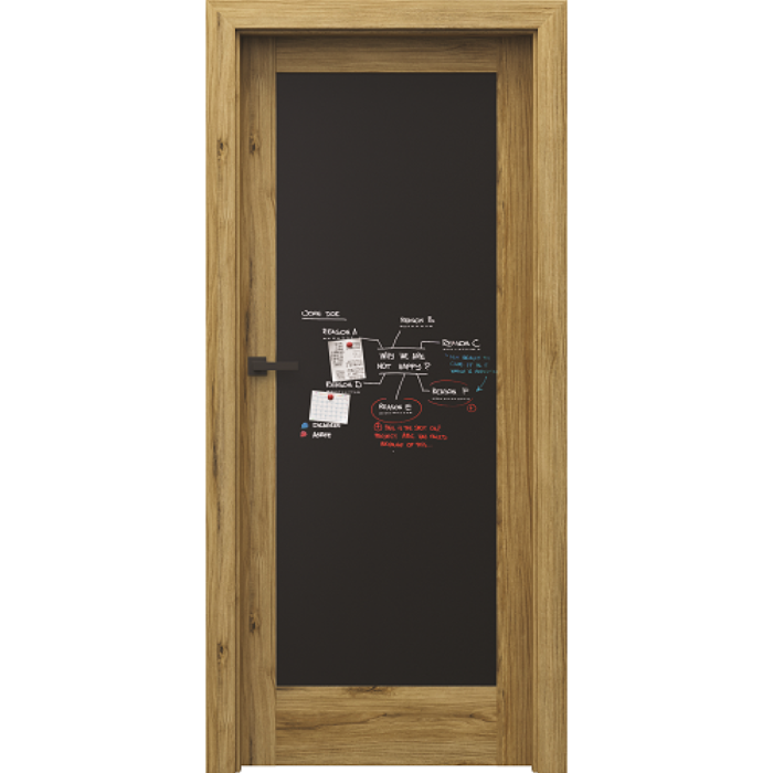 Usa de interior cu toc reglabil PORTA VERTE HOME - Model E0 cu tabla neagra [1]