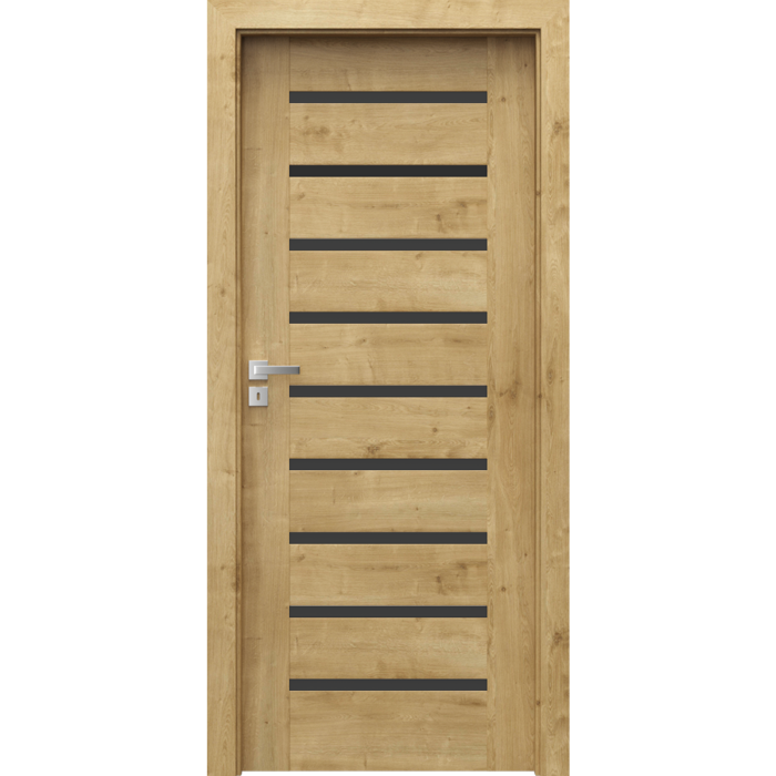 Usa de interior PORTA CONCEPT cu balamale ascunse - Model A9 cu sticla neagra [1]