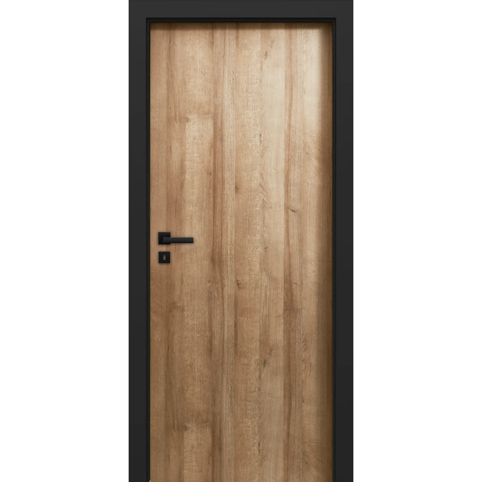 Usa de interior stil Scandinav cu toc metalic negru mat [1]