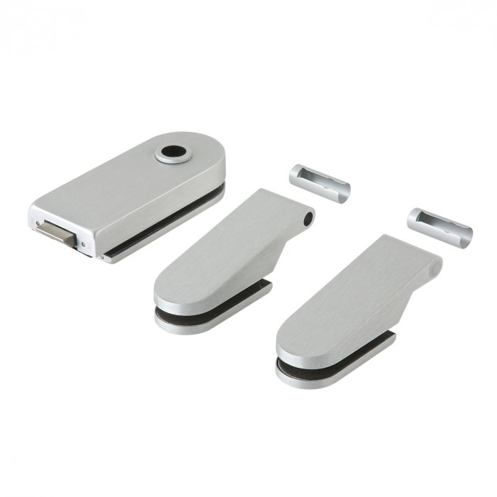 Usa de sticla Clara/Mata securizata de 8mm cu toc reglabil - complet echipata [8]