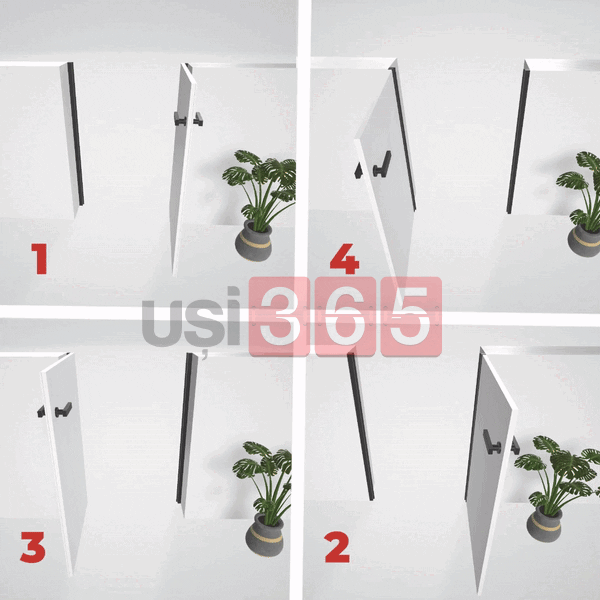 Pachet 10 x Usa Filomuro Hide / cu toc ascuns PORTA Doors Alb - miez PAL Tubular [8]