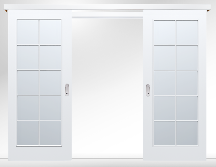 Usa glisanta dubla HDF aplicata pe perete PORTA Decor model C [1]