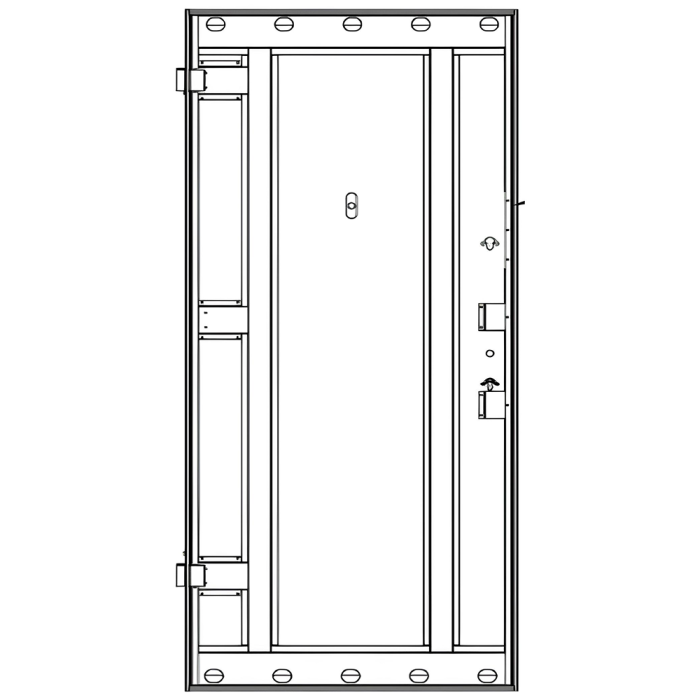 Usa intrare apartament LINEA365 bicolora - Finisaj in 2 culori Gri Antracit / Alb [4]