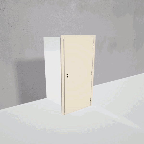 Pachet 10X Usa metalica blat 40 mm din otel multifunctionala pentru boxa / magazie - RAL 9010 Alb-Crem - Deschidere Reversibila [8]