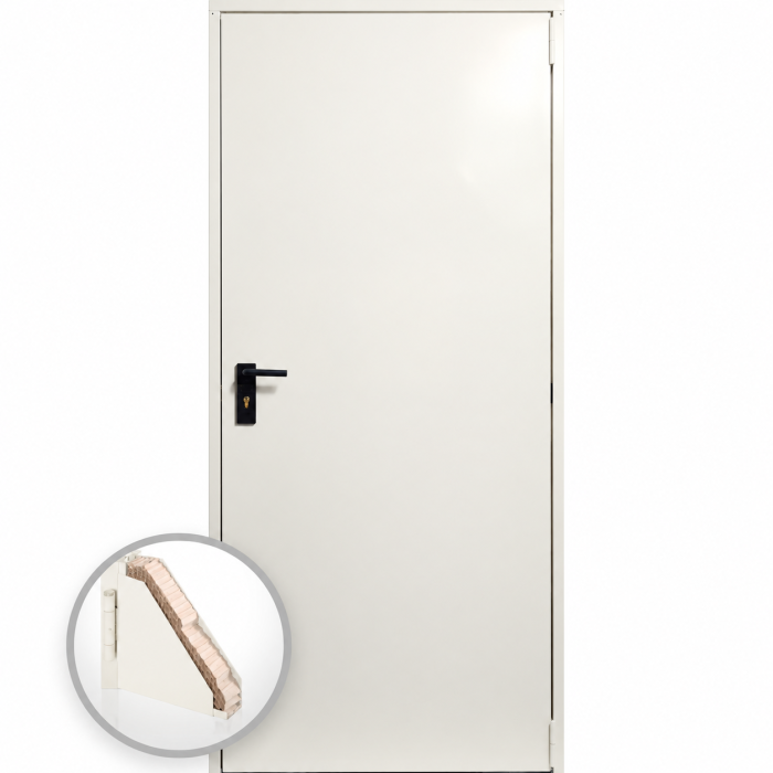 Usa metalica blat 40 mm din otel multifunctionala pentru boxa / magazie - RAL 9010 Alb - Deschidere Reversibila [1]