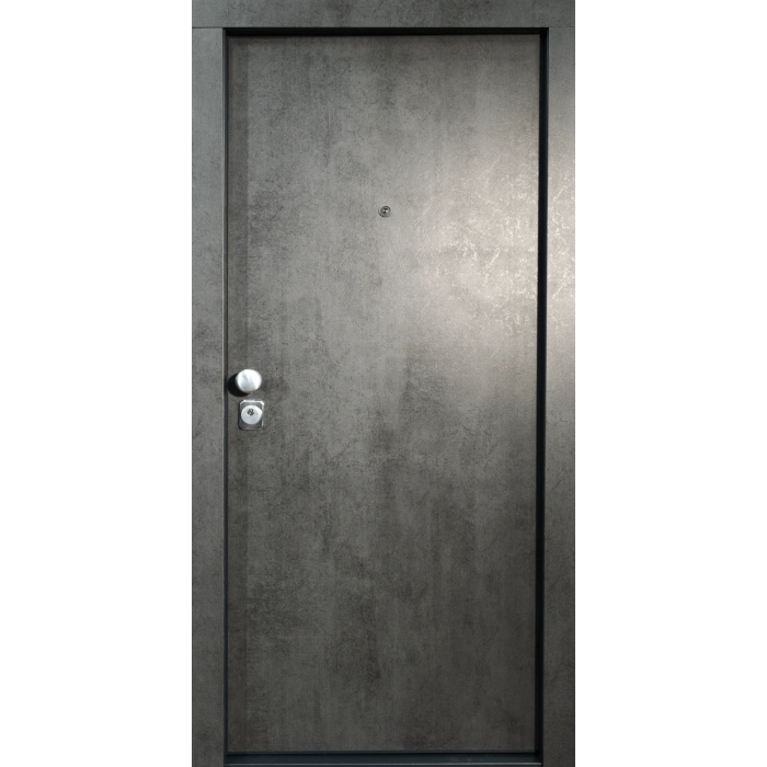 Usa metalica de intrare in apartament bicolora antiefractie RC3 - Culoare Ciment Inchis / Alb [1]