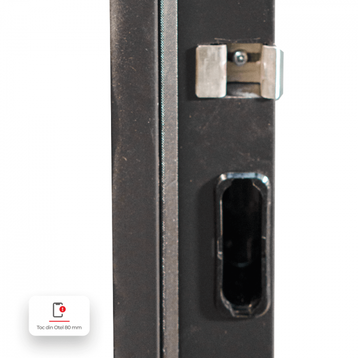 Pachet 12 x Usa metalica intrare apartament Sentra365 - izolatie fonica / termica - Culoare Ciment Gri Inchis / Alb /Nuc [9]