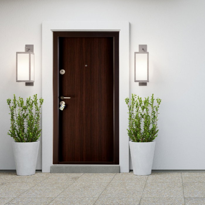 Usa metalica intrare apartament placata cu MDF Wenge - Mega EKO P+ 9000 [3]