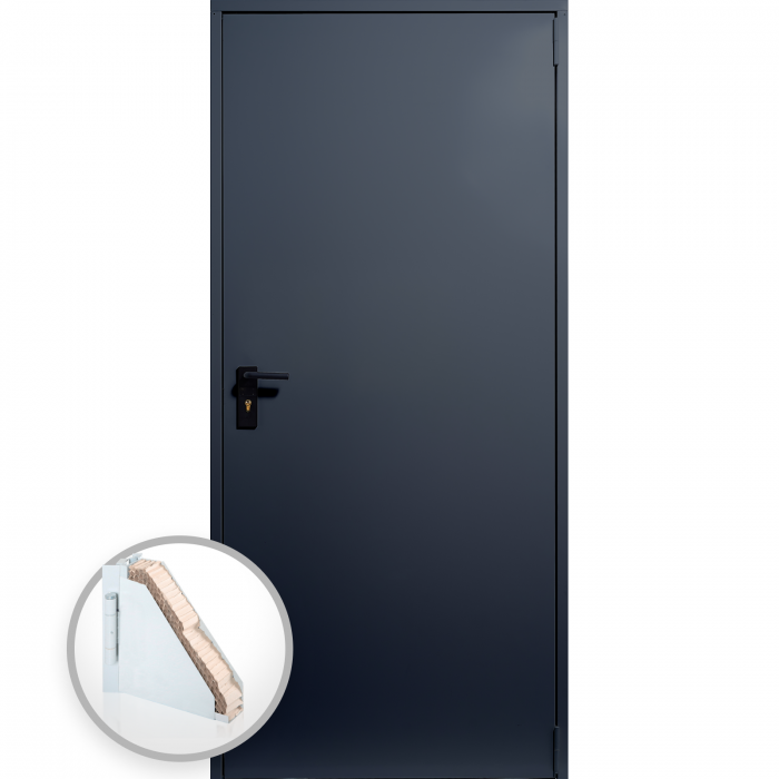 Usa metalica blat 40 mm din otel multifunctionala pentru boxa / magazie - RAL 7016 Gri Antracit - Deschidere Reversibila [1]