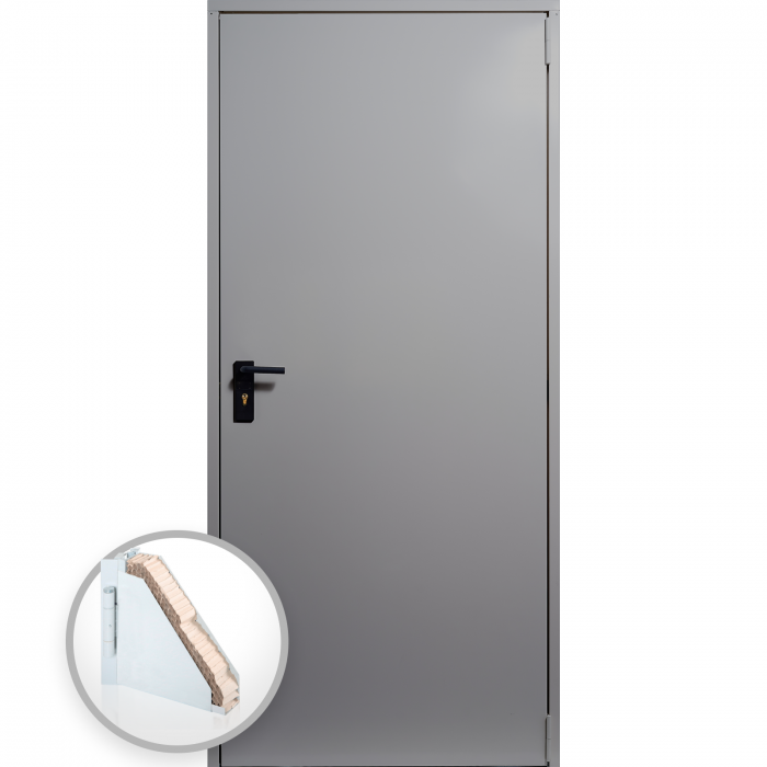Usa metalica blat 40 mm din otel multifunctionala pentru boxa / magazie - RAL 7035 Gri Deschis - Deschidere Reversibila [1]