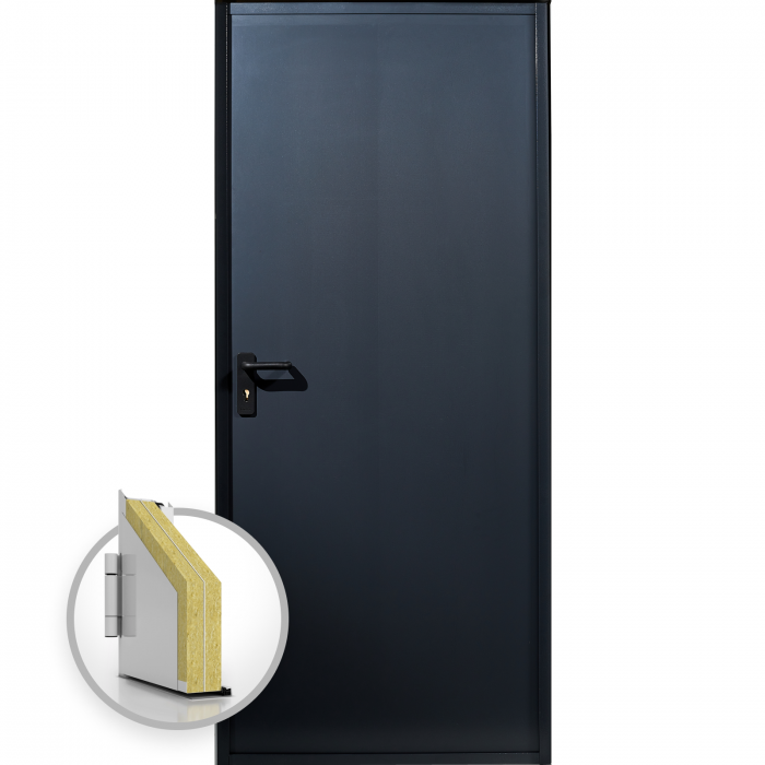 Usa metalica blat 60 mm intrare secundara - Gri Antracit RAL 7016 - Usa multifunctionala [1]