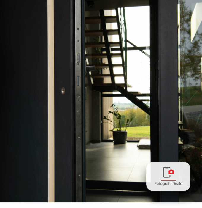 Usa pivotanta de intrare in casa din otel ��� Model PIVOT, gri antracit RAL 7016 [4]