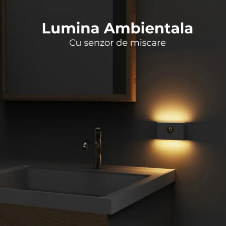 Premii cadou - Lumina LED cu senzor de miscare SMART - lampa de veghe pentru noptiera , dulap, dormitor, baie, hol,