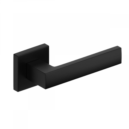 Pachet 20 x Maner QUBIK negru mat si rozeta patrata PZ / BB [2]