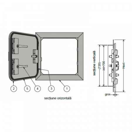 OBLON Metalic buncar ALA OME2 - Otel 1 canat - 700x700 [2]