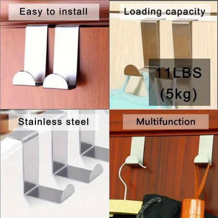 Set 4 Carlige usa din otel inoxidabil [3]