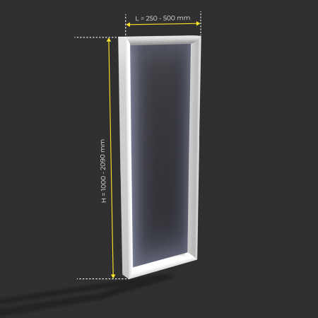 Usi la comanda - Panou luminator lateral cu sticla mata