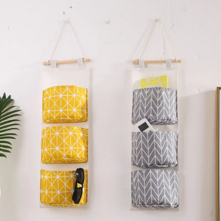 Set Carlig + Organizator textil pentru usa baie / bucatarie - Verde [3]