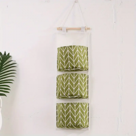 Set Carlig + Organizator textil pentru usa baie / bucatarie - Verde [8]