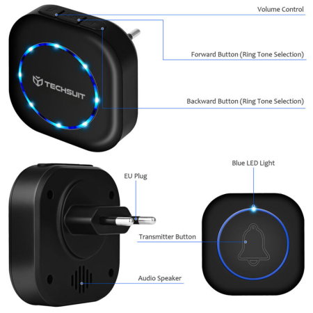 Sonerie usa Wireless - Smart - Doorbell - Acoperire 150m [4]