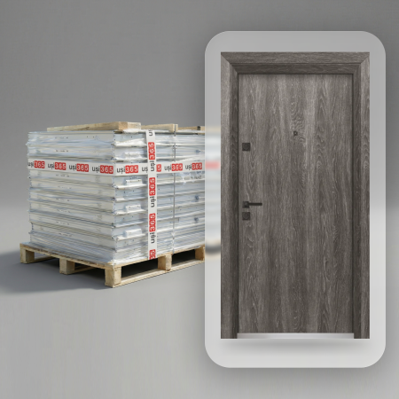 Pachete PROMO - Pachet 12 x Usa antiefractie RC3 intrare apartament FORTUNA365 ��� Bicolora Alb Interior / Gri Cenusa Exterior