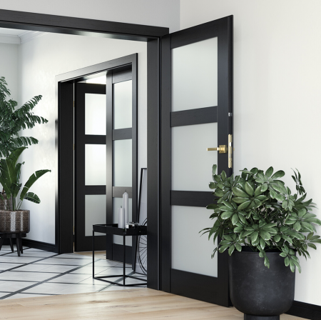 Usa cu toc reglabil PORTA GRANDE - Model B3 cu sticla mata [1]
