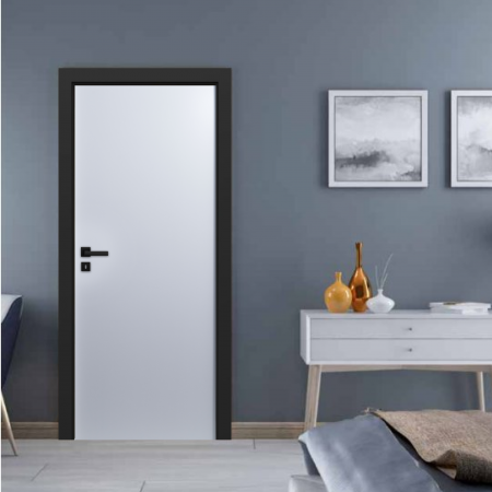 Usa de interior stil Scandinav cu toc metalic negru mat [1]