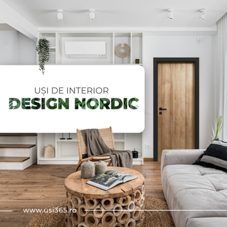Usa de interior stil Scandinav cu toc metalic negru mat [5]