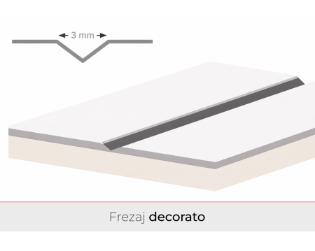 Usa de interior cu toc reglabil HDF - Frezaje decorative [5]