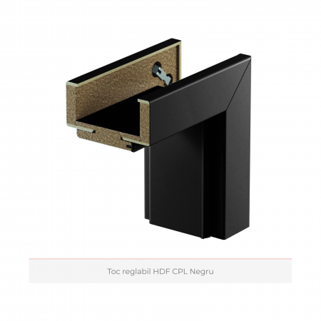 Usa cu toc reglabil PORTA VERTE HOME BLACK - Model B5 [3]