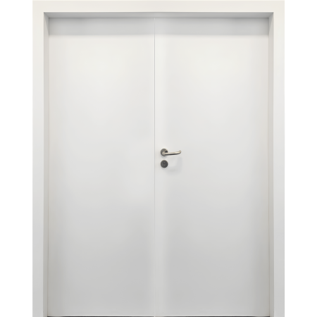 Usa de interior dubla HPL 0.7 Alb cu toc metalic / toc reglabil decor - Suprafata Antimicrobiana