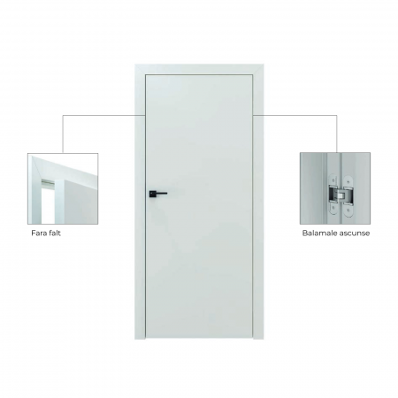 Usa de interior PORTA LEVEL cu toc si insertii negre - Model C.3 [2]