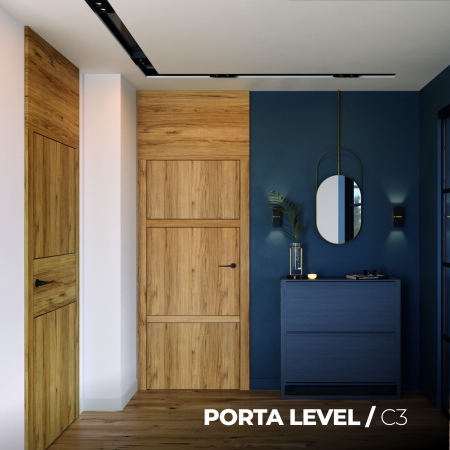 Usa de interior PORTA LEVEL cu toc si insertii negre - Model C.3 [1]