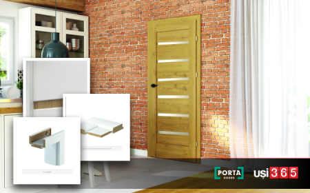 Usa de interior PORTA VERTE HOME cu toc reglabil - Model J6 - Sticla mata [1]
