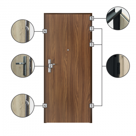 Usa de intrare in apartament Antiefractie PORTA EXTREME RC 3 Standard cu autoinchidere [1]