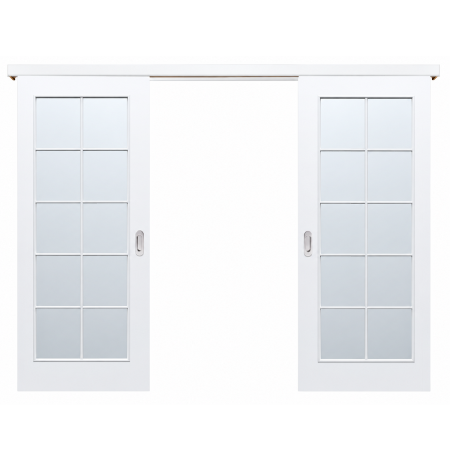 Usa glisanta dubla HDF aplicata pe perete PORTA Decor model C