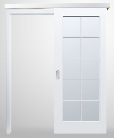 Usa glisanta HDF aplicata pe perete PORTA Decor model C [1]