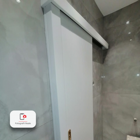 Usa glisanta Porta Decor cu incuietoare si toc porta tunel -Alb [4]