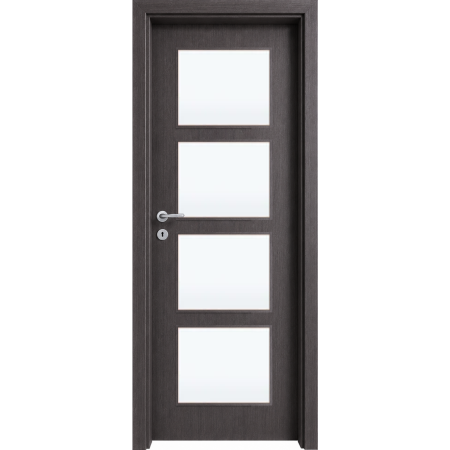 Prezentare Live Usi - Usa HDF cu toc reglabil din MDF/PAL - Colectia QUADRAT 4.1 - Culoare Gri Antracit