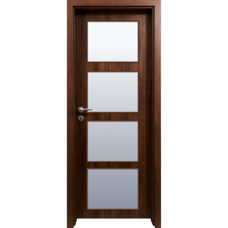 Prezentare Live Usi - Usa HDF cu toc reglabil din MDF/PAL - Colectia QUADRAT 4.1 - Culoare Nuc