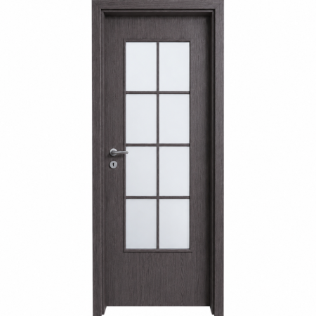Prezentare Live Usi - Usa HDF cu toc reglabil din MDF/PAL - Colectia VINTAGE 5.4 - Culoare Gri Antracit