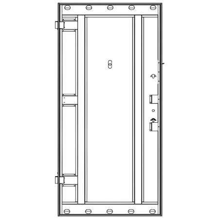 Usa intrare apartament LINEA365 bicolora - Finisaj in 2 culori Gri Antracit / Alb [3]