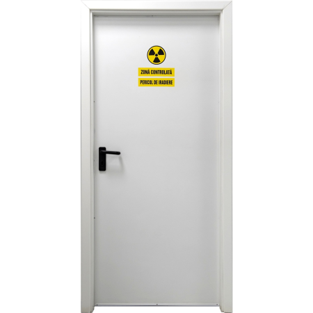 UȘI MEDICAL - Usa metalica antiradiatii placata cu PLUMB si HDF - Alb