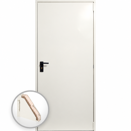 Usi Metalice Tehnice - Usa metalica blat 40 mm din otel multifunctionala pentru boxa / magazie - RAL 9010 Alb - Deschidere Reversibila