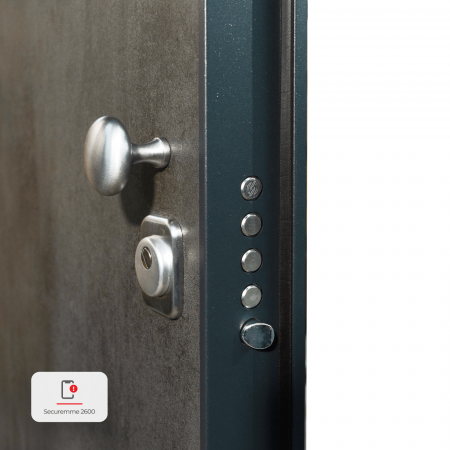 Usa metalica de intrare in apartament bicolora antiefractie RC3 - Culoare Ciment Inchis / Alb [3]