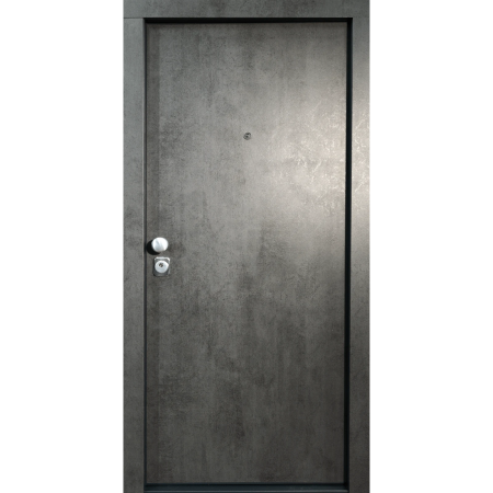 Usi de intrare in apartament - Usa metalica de intrare in apartament bicolora antiefractie RC3 - Culoare Ciment Inchis / Alb