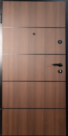 Usa metalica intrare apartament Sentra365 - izolatie fonica / termica - Culoare Ciment Gri Inchis / Alb /Nuc [1]