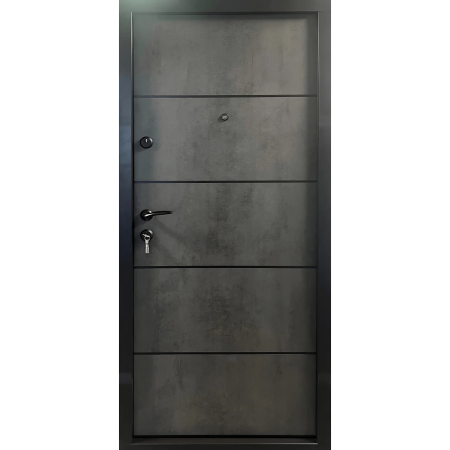Usi de intrare in apartament - Usa metalica intrare apartament Sentra365 - izolatie fonica / termica - Culoare Ciment Gri Inchis / Alb /Nuc