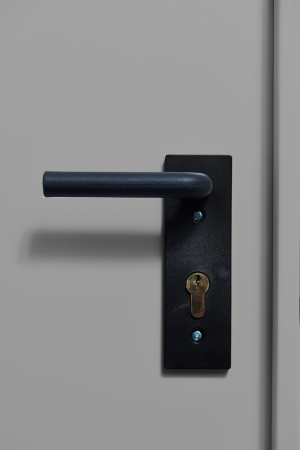 Usa metalica blat 40 mm din otel multifunctionala pentru boxa / magazie - RAL 7035 Gri Deschis - Deschidere Reversibila [3]